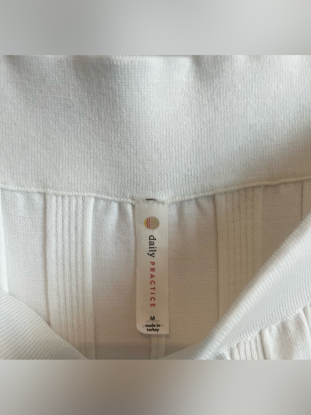 Anthropologie Daily Practice Flare Sweater Pants Ivory Medium NWT - Picture 11 of 12